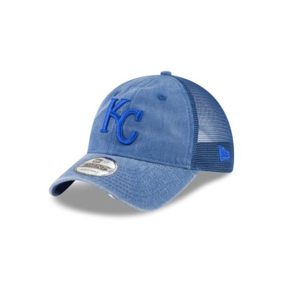 Kansas City Royals Gorra | New Era MLB Tonal Washed Trucker 9twenty Adjustable Cap Mexico - Azules